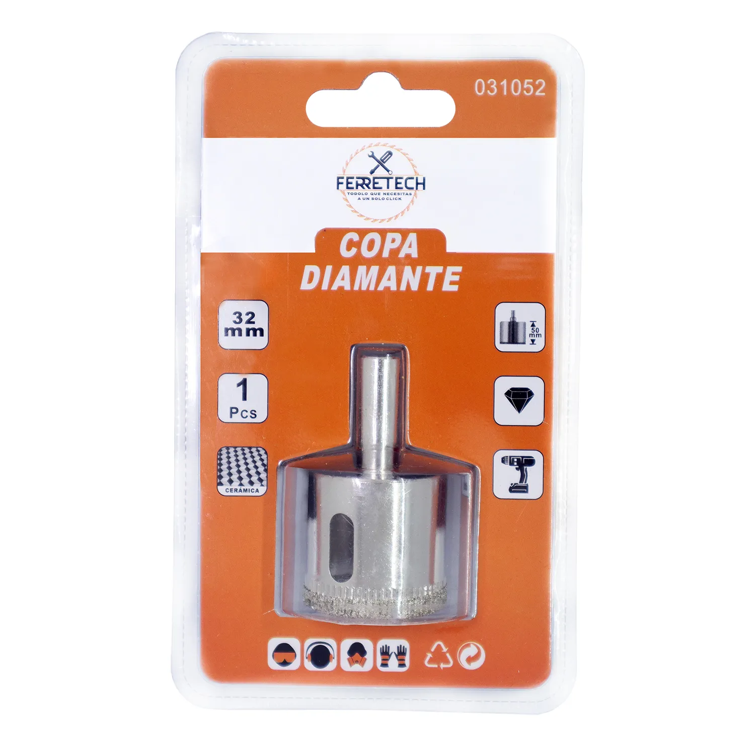 BROCA COPA DIAMANTADA CERÁMICA 32mm 3