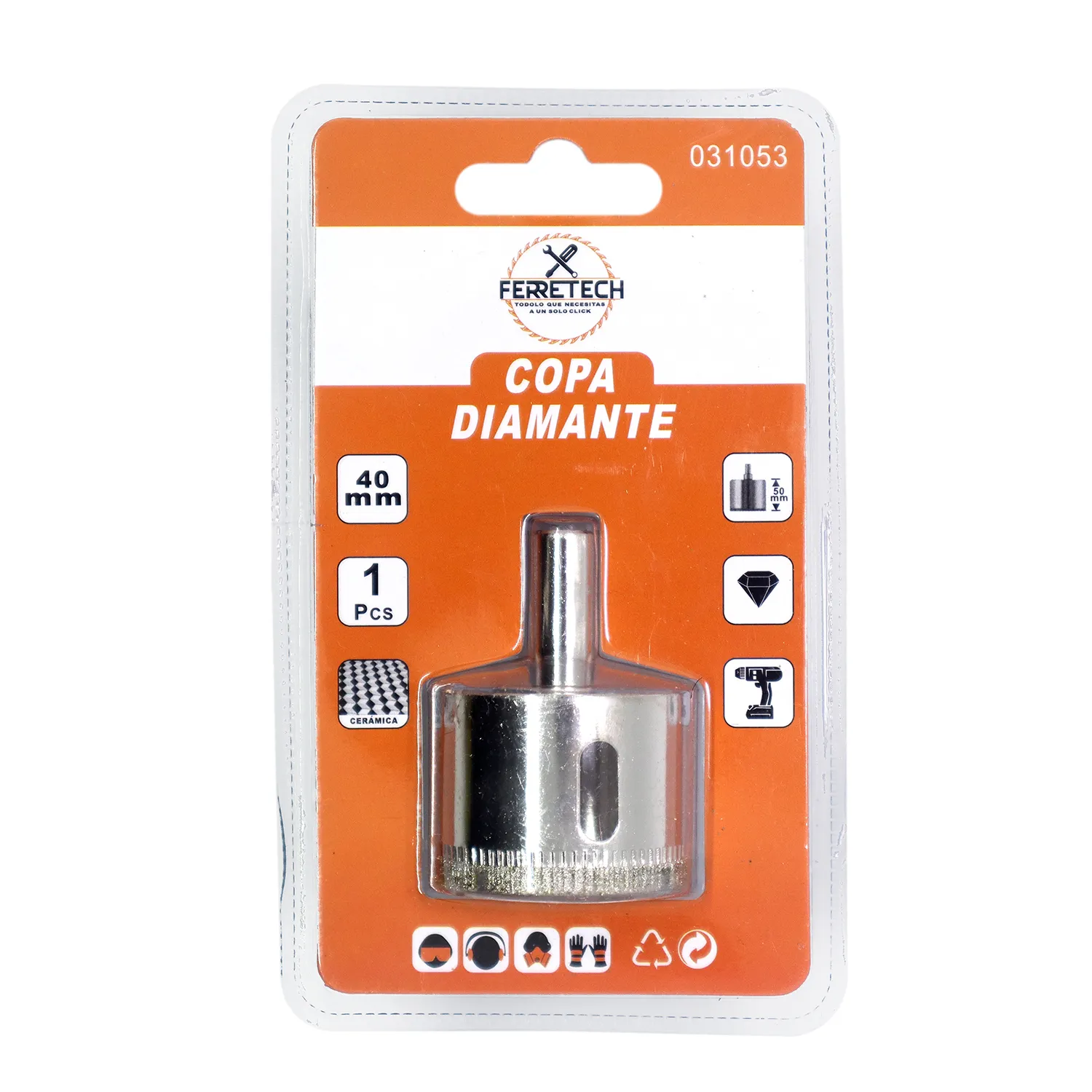 BROCA COPA DIAMANTADA CERÁMICA 40mm 3