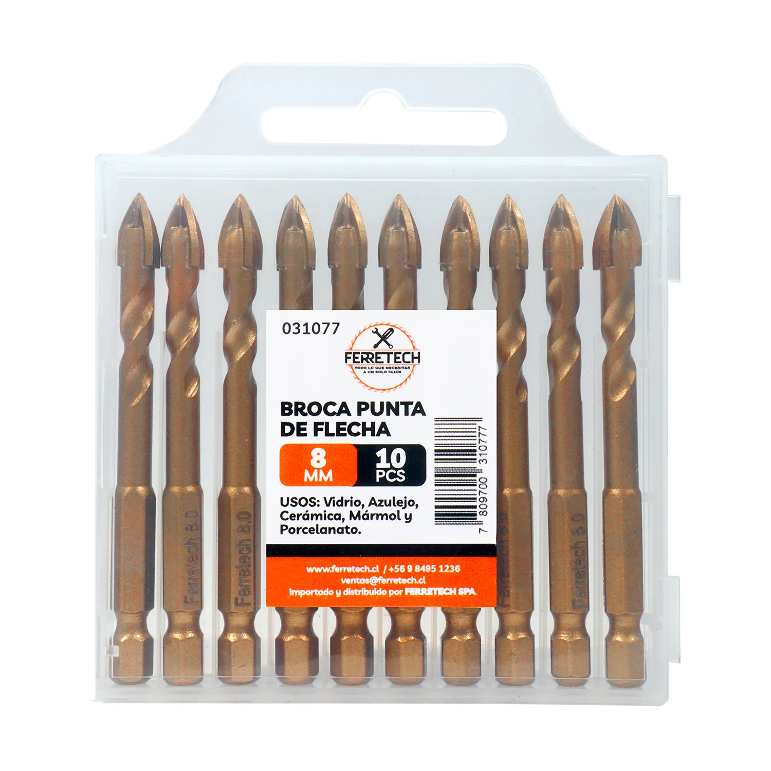 BROCA DOBLE PUNTA FLECHA 8mm 3