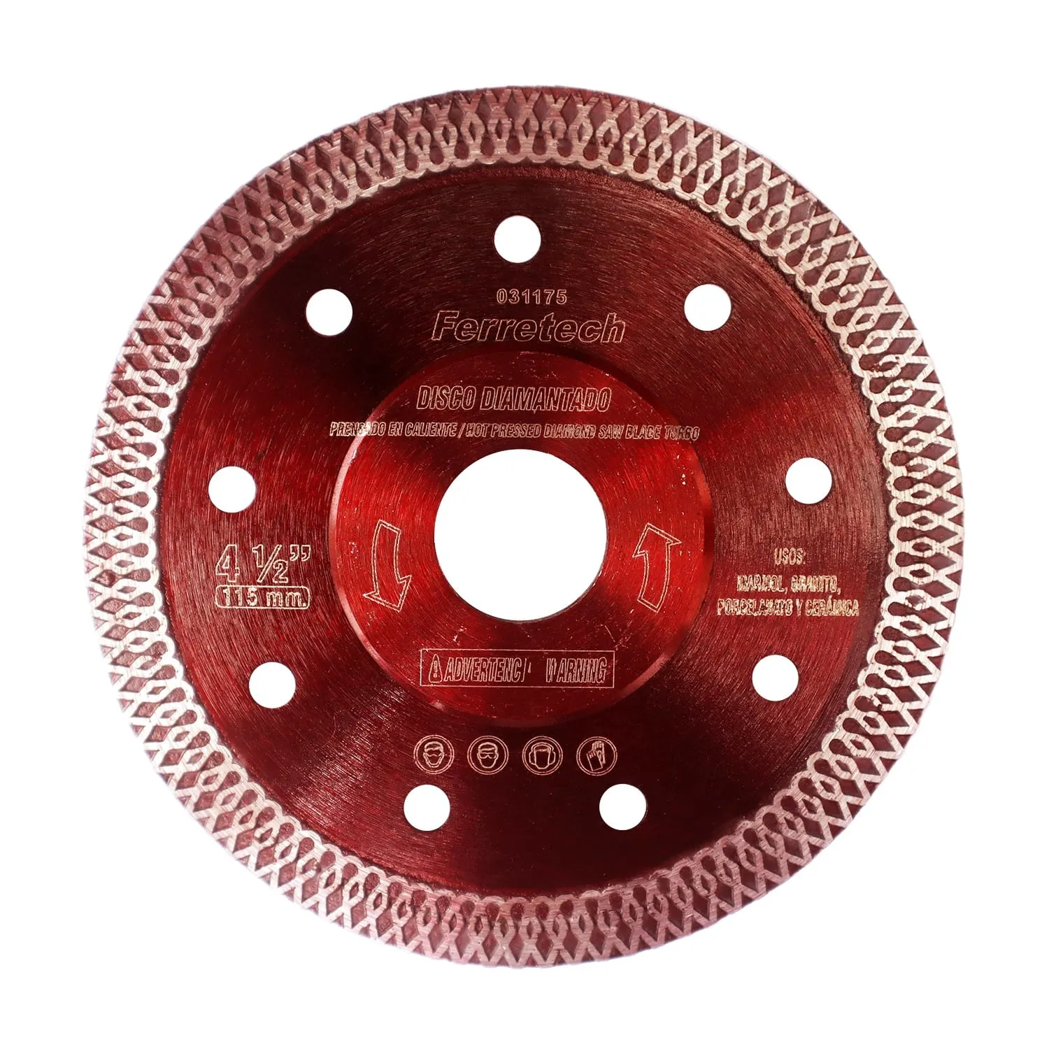 DISCO CORTE DIAMANTADO ULTRA FINO PORCELANATO  4 1/2" 2