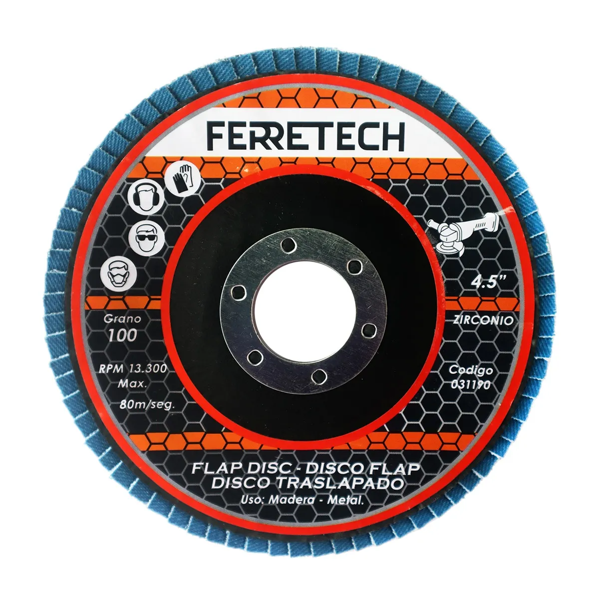 DISCO TRASLAPADO 4 1/2" GR 60 ZIRCONIO 3