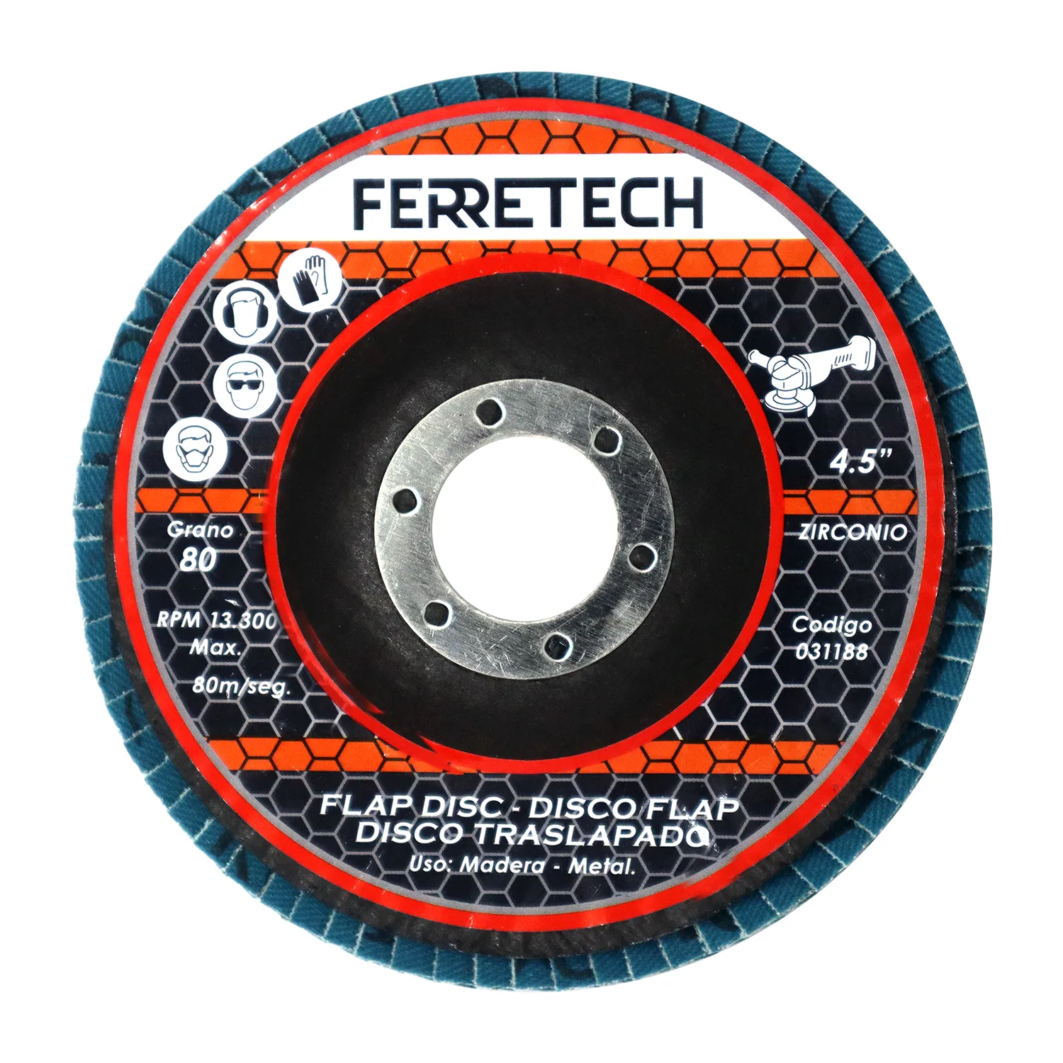 DISCO TRASLAPADO 4 1/2" GR 80 ZIRCONIO 3