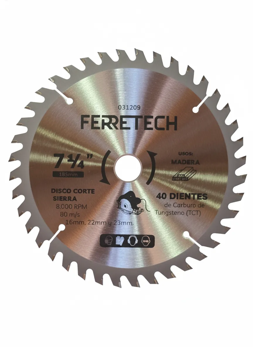 DISCO CORTE TCT MADERA 7 1/4" 40T 2
