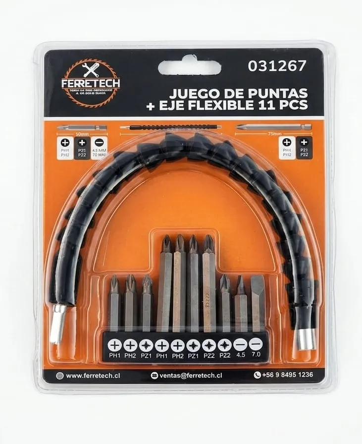 JGO EXTENSION FLEXIBLE TALADRO 11 PCS