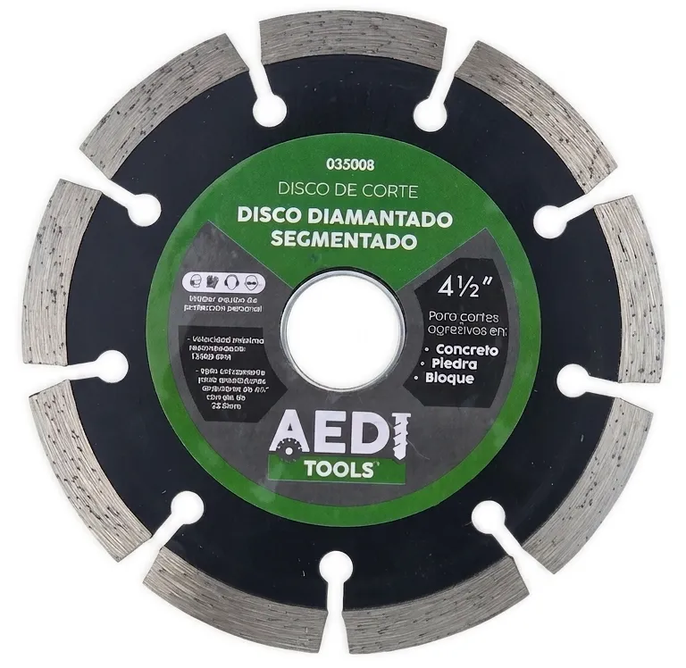 DISCO CORTE DIAMANTADO SEGMENTADO 4 1/2" AEDI TOOLS