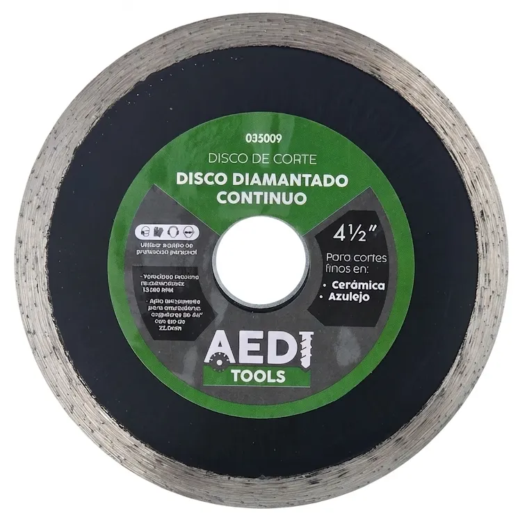 DISCO CORTE DIAMANTADO CONTINUO 4 1/2" AEDI TOOLS