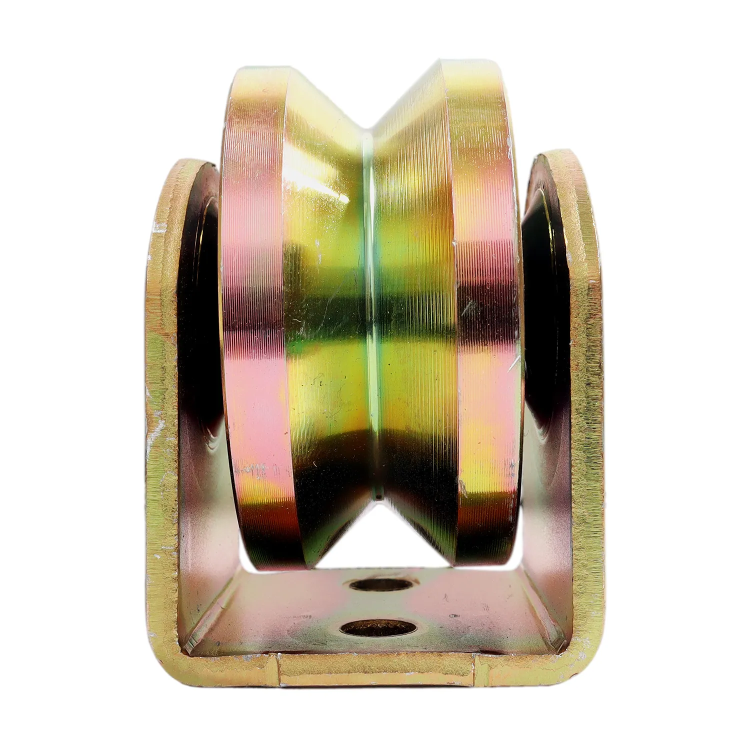RUEDA PORTON CON BASE 80mm "HEAVY DUTY" DOBLE RODAMIENTO
